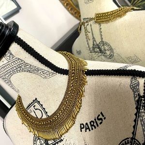 Gold statement necklace